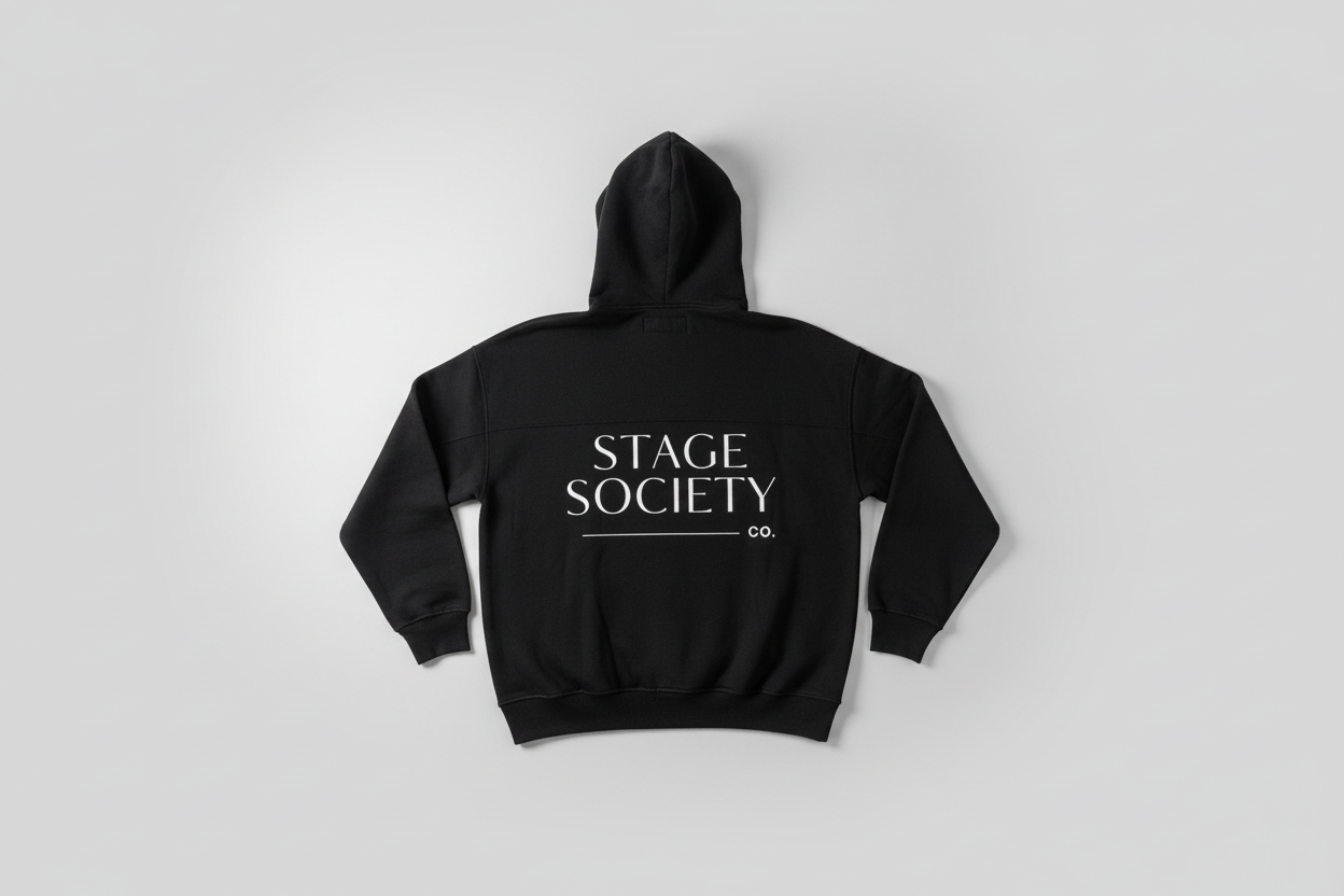 Stage Society Hoodie minimalistic product shot